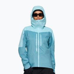 Kurtka przeciwdeszczowa damska NORRONA Falketind Dri1. Niebieskie kurtki NORRONA, l, bez wzorów, z materiału, bez kaptura. Za 1,349.00 zł.
