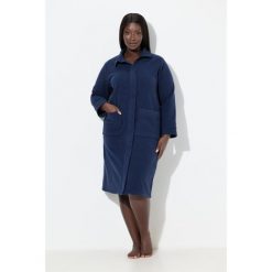 Damskie Szlafrok polarowy stójka zamek błyskawiczny z recyklingu. Niebieskie szlafroki damskie Ulla Popken, plus size, bez wzorów, z materiału, bez ramiączek. Za 279.99 zł.