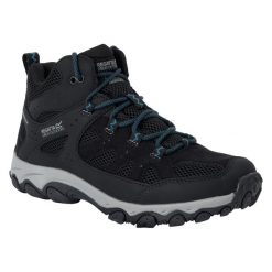 Damskie Buty Do Chodzenia Edgepoint IV Mid Cut. Czarne trekkingi Regatta, bez wzorów, z materiału, bez zapięcia, trekkingowe. Za 296.99 zł.