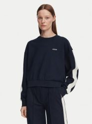 Guess Bluza V6YQ10 K4291 Granatowy Regular Fit. Niebieskie bluzy Guess, xs, z aplikacjami, z bawełny, bez ramiączek, bez kaptura. Za 394.99 zł.
