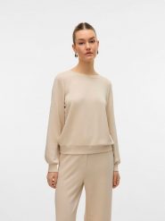 Vero Moda Bluza w kolorze beżowym rozmiar: L. Brązowe bluzy Vero Moda, l, bez wzorów, bez ramiączek, bez kaptura. Za 88.02 zł.