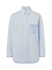 BOSS Orange Damska bluzka koszulowa - Bonsta Kobiety Bawełna niebieski jednolity, 34. Niebieskie bluzki BOSS Orange, bez wzorów, z bawełny, bez kołnierzyka, bez ramiączek. Za 749.95 zł.