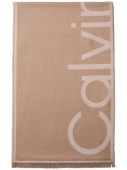 Calvin Klein Szalik Kobiety wiskoza brązowy|beżowy, ONE SIZE. Brązowe szaliki i kominy Calvin Klein, bez wzorów, z wiskozy, eleganckie. Za 249.95 zł.