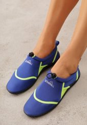 Niebiesko-Zielone Wsuwane Buty Sportowe do Wody z Elastyczną Cholewką Vetilore. Niebieskie buty sportowe lifestyle Renee, na lato, bez wzorów, sportowe, bez zapięcia. Za 49.99 zł.