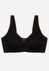 Czarny Biustonosz z Prążkowanego Materiału Ezimere. Czarne biustonosze Born2be, bez wzorów, prążkowane. Za 59.99 zł.