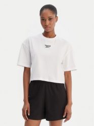 Reebok T-Shirt Klara RK25503CCW Biały Relaxed Fit. Białe t-shirty Reebok, l, bez wzorów, z bawełny, bez kołnierzyka, bez ramiączek. Za 69.99 zł.