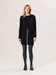 Rodier Wełniana spódnica w kolorze czarnym rozmiar: L. Czarne spódnice Rodier, l, z aplikacjami, z wełny, klasyczne, mini. Za 274.99 zł.