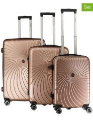 Geographical Norway 3-częściowy zestaw "Sunlighteo" w kolorze złotym rozmiar: onesize. Brązowe walizki Geographical Norway. Za 347.99 zł.