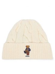 Polo Ralph Lauren Czapka 455P18118003 Kremowy. Białe czapki zimowe Polo Ralph Lauren, bez wzorów, z wełny. Za 419.99 zł.