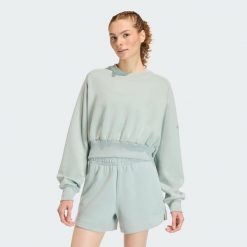 Bluza Soft Lux Loose. Zielone bluzy adidas, xs, bez wzorów, bez kaptura. Za 279.00 zł.