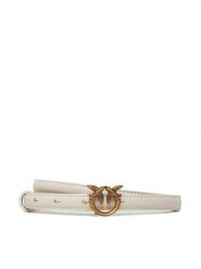 Pinko Pasek na talię Love Berry H1 Belt PE 24 PLT01 102148 A0F1 Biały. Białe paski Pinko, bez wzorów, ze skóry. Za 329.99 zł.