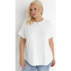 Biała Bluzka Corameia. Białe bluzki Born2be, plus size, z aplikacjami, z bawełny, boho, bez kołnierzyka, plus size, bez ramiączek. W wyprzedaży za 39.99 zł.