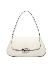 Calvin Klein Torebka Hardware Flap Shoulder Bag LV04F3146G Biały. Białe torebki klasyczne Calvin Klein, bez wzorów, ze skóry, bez dodatków. Za 649.99 zł.