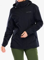 Kurtka damska Vaude Rosemoor 3in1 Jacket II. Czarne kurtki Vaude, s, bez wzorów, z materiału, bez kaptura. Za 839.80 zł.