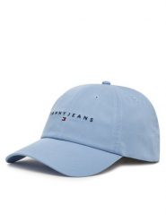 Tommy Jeans Czapka z daszkiem Linear Logo 6 Panel AW0AW16868 Błękitny. Niebieskie czapki z daszkiem Tommy Jeans, bez wzorów, z bawełny. Za 129.99 zł.