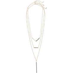 Komplet 3-częściowy łańcuszków z kryształami Swarovskiego® bonprix pozłacany - oksydowane srebro. Żółte łańcuszki bonprix. Za 89.99 zł.