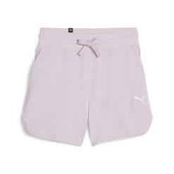 Damskie szorty HER PUMA Grape Mist Purple. Fioletowe szorty sportowe Puma, bez wzorów, na fitness i siłownię. Za 109.99 zł.
