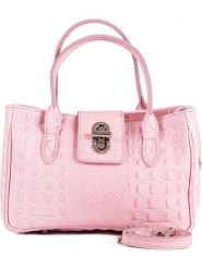 Lia Biassoni Skórzana torebka w kolorze jasnoróżowym - 26 x 17 x 12 cm rozmiar: onesize. Różowe torebki klasyczne Lia Biassoni, bez wzorów, z materiału, przez ramię, bez dodatków. Za 217.99 zł.