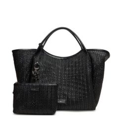 Torebka Emporio Armani. Czarne shopper bag Emporio Armani, bez wzorów, bez dodatków. Za 1,099.00 zł.