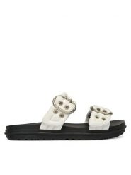 EMU Australia Klapki Bondi Buckle 2.0 W13306 Biały. Białe klapki Emu Australia, bez wzorów, ze skóry, bez obcasa, bez zapięcia. Za 468.99 zł.