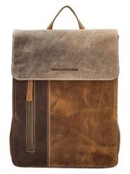 HIDE & STITCHES Skórzany plecak w kolorze jasnobrązowo-beżowym - 24 x 32 x 10 cm rozmiar: onesize. Brązowe plecaki HIDE & STITCHES, bez wzorów, z materiału, na ramię, bez dodatków. Za 260.99 zł.