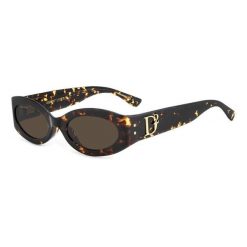 Okulary przeciwsłoneczne DSQUARED2 D2 0150/G/S 086 dla kobiet, rozmiar 54 mm. Brązowe okulary przeciwsłoneczne DSQUARED, bez wzorów, owalne. Za 1,306.75 zł.