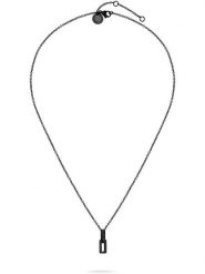 Liebeskind Naszyjnik z zawieszką - dł. 45 cm rozmiar: onesize. Czarne naszyjniki Liebeskind, z materiału, z cyrkonią, ze stali. Za 200.60 zł.