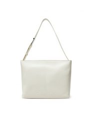 Calvin Klein Torebka Embossed Logo Medium Shopper K60K613172 Écru. Shopper bag Calvin Klein, bez wzorów, ze skóry, bez dodatków. Za 379.99 zł.