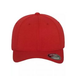 Czapka Z Daszkiem Double Jersey. Czerwone czapki z daszkiem FLEXFIT, bez wzorów, z jersey. Za 75.99 zł.