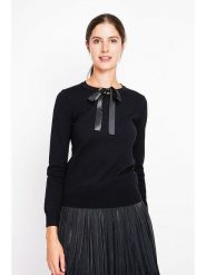 ASSUILI Sweter w kolorze czarnym rozmiar: 34. Czarne swetry Assuili, bez wzorów, klasyczne, bez ramiączek. Za 104.99 zł.