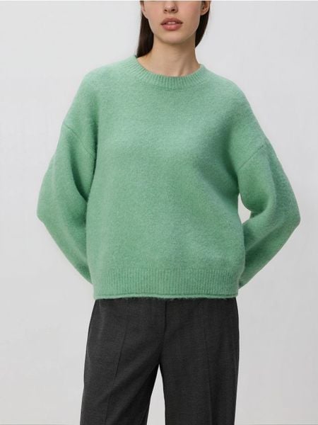 Sweter z dodatkiem wełny - jasnoturkusowy. Niebieskie swetry Reserved, l, bez wzorów, z dzianiny, bez ramiączek. Za 129.99 zł.