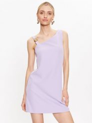 Just Cavalli Sukienka letnia 74PBO935 Fioletowy Regular Fit. Fioletowe sukienki Just Cavalli, bez wzorów, z bawełny, bez kołnierzyka, bez ramiączek. Za 619.99 zł.