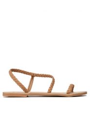 Manebi Sandały Sandals S 9.5 Y0 Brązowy. Brązowe sandały Manebi, bez wzorów, ze skóry, bez obcasa, na płaskiej podeszwie, bez zapięcia. Za 399.99 zł.