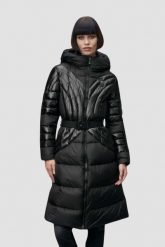 BLAUER Czarny damski płaszcz Quincy Raincoat Long Jackets. Czarne płaszcze Blauer USA, s, bez wzorów, z poliamidu, bez kaptura. W wyprzedaży za 1,279.99 zł.