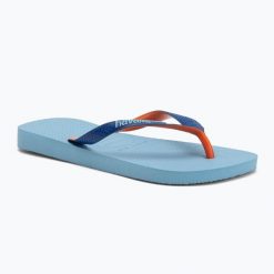 Japonki Havaianas Top Mix. Niebieskie japonki Havaianas, bez wzorów, sportowe. Za 83.99 zł.