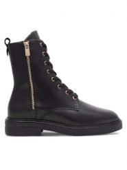 Sergio Bardi Trzewiki ARC-C1040-01SB Czarny. Czarne botki Sergio Bardi, bez wzorów, ze skóry, bez obcasa, na płaskiej podeszwie, bez zapięcia. Za 189.99 zł.