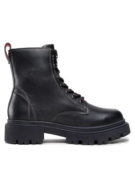 Lasocki Trapery EST-DONNA-03 Czarny. Czarne traperki Lasocki, bez wzorów, ze skóry, bez obcasa, bez zapięcia. Za 269.99 zł.