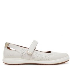 Półbuty Josef Seibel. Białe półbuty wsuwane Josef Seibel, bez wzorów, bez obcasa, na płaskiej podeszwie. Za 319.99 zł.