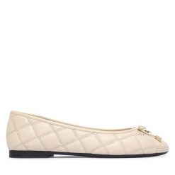 Baleriny Tommy Hilfiger. Brązowe baleriny Tommy Hilfiger, bez wzorów, bez obcasa, bez zapięcia. Za 449.99 zł.
