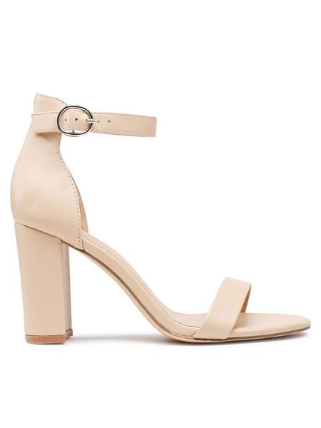 Jenny Fairy Sandały WSS20538-01 Beżowy. Brązowe sandały Jenny Fairy, bez wzorów, z syntetyku, bez obcasa, na słupku, bez zapięcia. Za 83.99 zł.