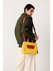 SKFK Torebka "Tibi" w kolorze karmelowo-żółtym rozmiar: onesize. Żółte torebki klasyczne SKFK, bez wzorów, z bawełny, przez ramię, bez dodatków. Za 217.99 zł.