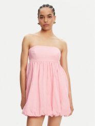 BARDOT Sukienka letnia 60006DB Różowy Regular Fit. Czerwone sukienki Bardot, bez wzorów, bez kołnierzyka, bez ramiączek. Za 509.99 zł.