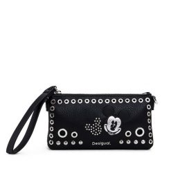 Torebka Desigual. Czarne listonoszki Desigual, bez wzorów, bez dodatków. Za 159.99 zł.