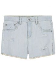 Levi's Kids Szorty dżinsowe w kolorze błękitnym rozmiar: 140. Niebieskie szorty Levi's Kids, z aplikacjami, ze skóry, klasyczne. Za 96.83 zł.