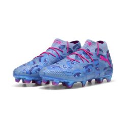 Buty piłkarskie unisex FUTURE 8 ULTIMATE × KIDSUPER FG PUMA. Niebieskie buty do biegania Puma, bez wzorów, bez zapięcia, do biegania. Za 494.95 zł.