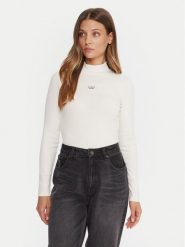 Guess Jeans Golf W5BP23 KA0H1 Beżowy Slim Fit. Brązowe swetry Guess Jeans, s, z aplikacjami, z bawełny, bez ramiączek. Za 159.99 zł.