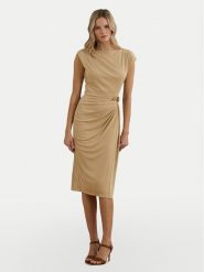 LAUREN RALPH LAUREN Sukienka codzienna 250964076001 Beżowy Slim Fit. Brązowe sukienki Lauren Ralph Lauren, na co dzień, bez wzorów, z syntetyku, bez kołnierzyka, bez ramiączek, proste. Za 809.99 zł.