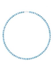 Pearline Srebrny naszyjnik z akwamarynem - dł. 50 cm rozmiar: onesize. Niebieskie naszyjniki Pearline, z materiału, z akwamarynem, srebrne. Za 146.45 zł.