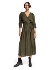 Scotch & Soda Sukienka w kolorze khaki rozmiar: 38. Brązowe sukienki Scotch & Soda, na imprezę, s, bez wzorów, z wiskozy, klasyczne, bez kołnierzyka, bez ramiączek, midi. Za 234.38 zł.