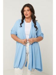 Curvy Lady Kardigan w kolorze błękitnym rozmiar: 48/50. Niebieskie swetry Curvy Lady, bez wzorów, klasyczne, bez ramiączek. Za 114.71 zł.